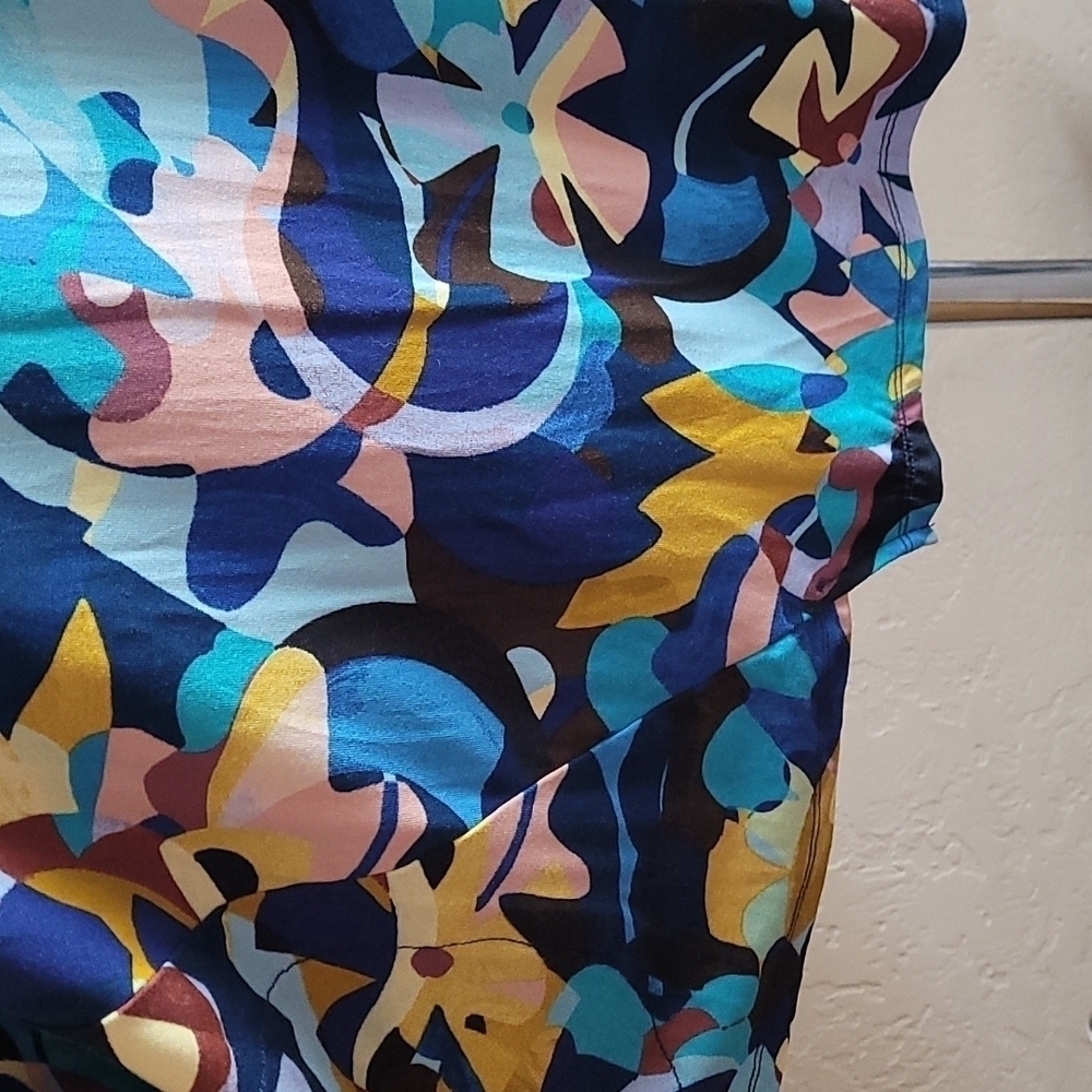 COPY - LOGO blue floral tunic POCKETS S - Picture 6 of 9